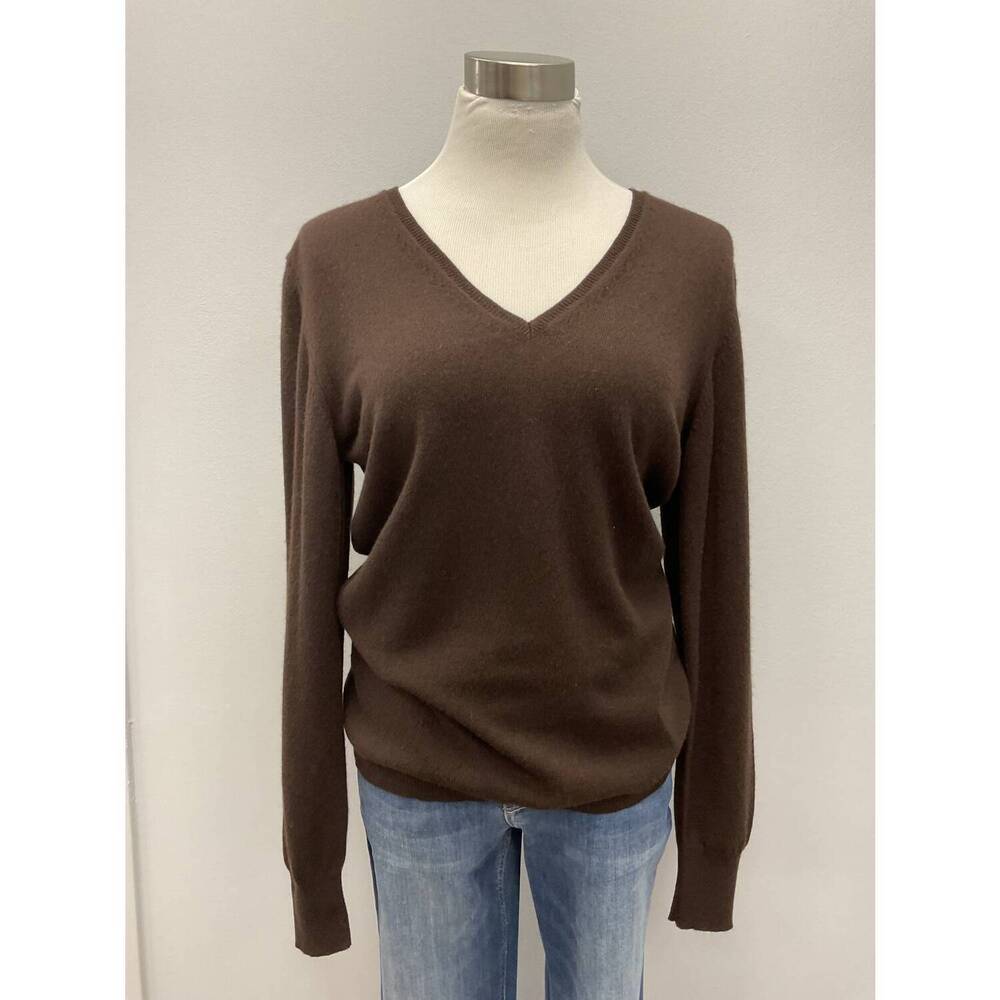 NEW MISTERNIC v-neck cashmere sweater in chocolate